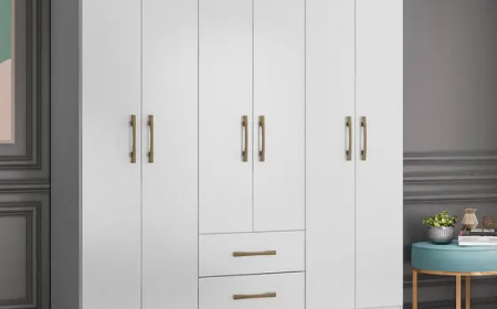 Guarda Roupa 6 Portas 2 Gavetas Branco/Castanho Panamá Moval Móveis