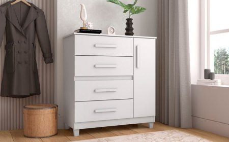 Cômoda Vitória: Praticidade e Sofisticação para Seu Quarto