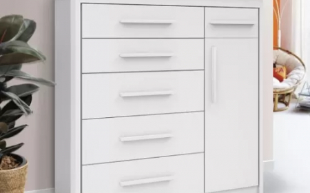 Cômoda Sapateira 6 Gavetas 1 Porta Elegance 2089 Branco Batrol